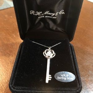RH Macy & Co. Key Pendant Necklace • NIB • Heart Key • Fine Jewelry